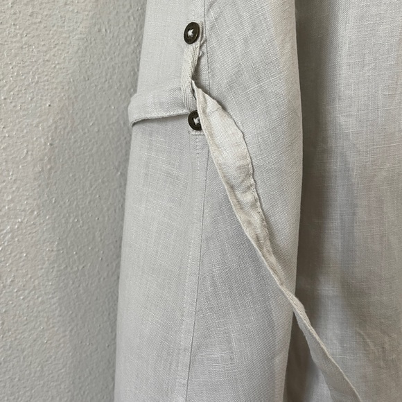 Johnny Was Los Angeles Linen Embroidered Tie Waist Vest Duster Kimono Long Line - Picture 6 of 12